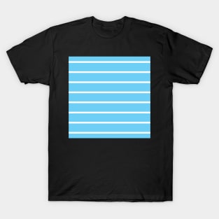 Narrow turquoise and white stripes 4 T-Shirt